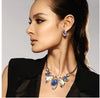 Blue Crystal Rhinestone Jewelry Set