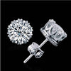 2 Carat Silver Stud Earrings