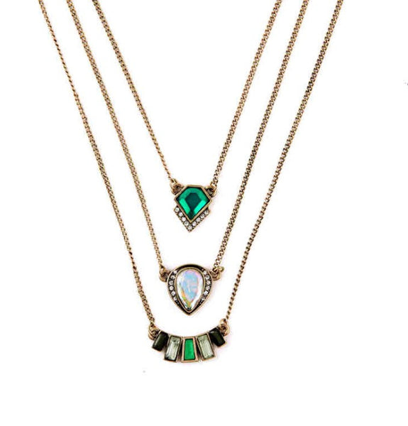 Multilayer Indian Emerald Necklaces