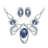 Blue Crystal Rhinestone Jewelry Set