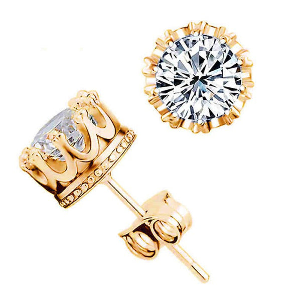 2 Carat Silver Stud Earrings